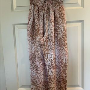 Pink and Brown Snake Print Pants